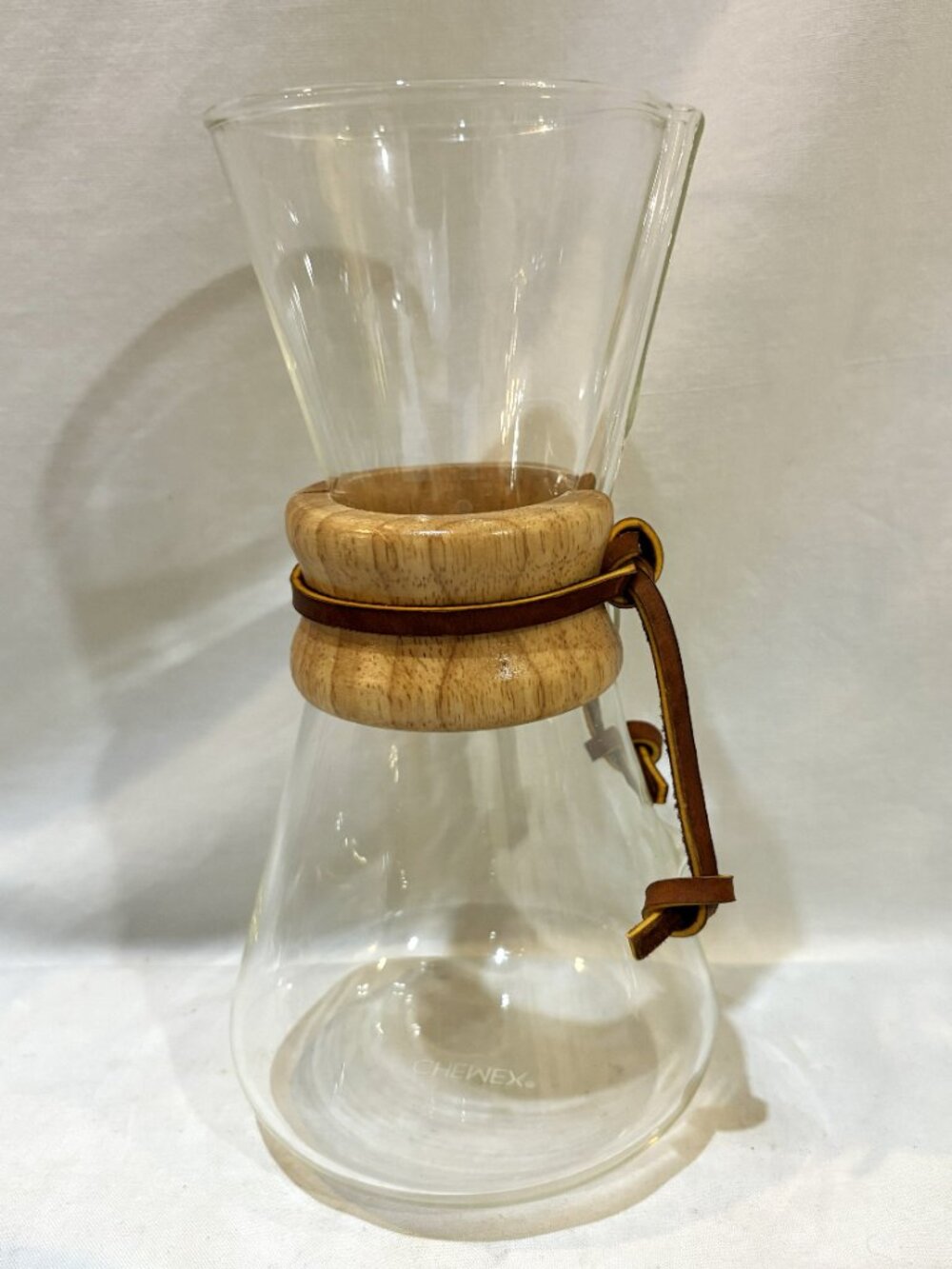 Chemex 3 Cup Classic Series Glass Pour Over Coffee Maker Wood Collar